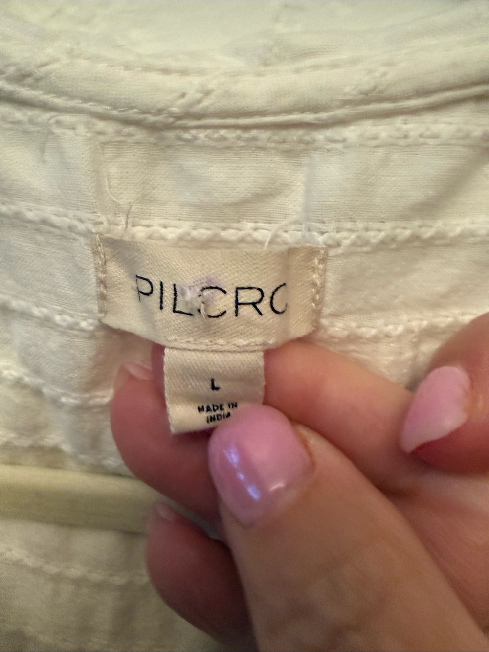 Anthropologie Puleo Cream Sleeveless Button-Front Swing Top w/Peter Pan Collar - Picture 5 of 5